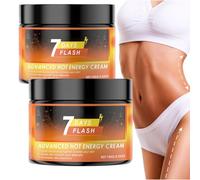 7 Days Flash Hot Energy Cream, Firming & Moisturizing Body Cream, Hydrating Skin Tightening Formula for Arms Waist Legs Abdomen, Lightweight Fast Absorbing Daily Care 100g (2pcs)