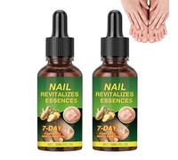 7 Days Ginger Nail Repair Serum, Extra Strong Nail Strengthener for Weak Brittle Nails, Plant Formulas Nails Growth Support Oil, Cuticle Care Hydrating Solution, Broken Natural Nailed Essences (2PCS)