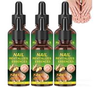 7 Days Ginger Nail Repair Serum, Extra Strong Nail Strengthener for Weak Brittle Nails, Plant Formulas Nails Growth Support Oil, Cuticle Care Hydrating Solution, Broken Natural Nailed Essences (6PCS)
