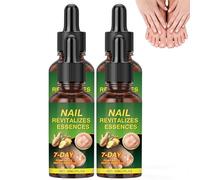 7 Days Ginger Nail Repair Serum, Extra Strong Nail Strengthener for Weak Brittle Nails, Plant Formulas Nails Growth Support Oil, Cuticle Care Hydrating Solution, Broken Natural Nailed Essences (4PCS)