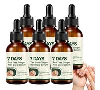 7 Days Ginger & Tea Tree Nail Liquid Care, Growth Serum & Strengthener for Toenails & Fingernails, Cuticle Care Oil for Broken Nails Strengthener, 7 Days Tea Tree Ginger Nail Treatment. (6PCS)
