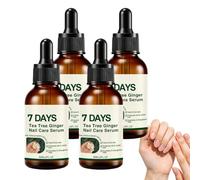 7 Days Ginger & Tea Tree Nail Liquid Care, Growth Serum & Strengthener for Toenails & Fingernails, Cuticle Care Oil for Broken Nails Strengthener, 7 Days Tea Tree Ginger Nail Treatment. (4PCS)