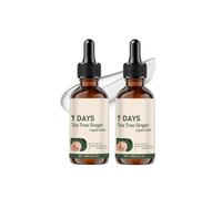 7 Days Ginger Tea Tree Nail Oil, Nail Strengthener for Weak Nails, Nail Care Serum for Soft or Brittle Nails, Fast-Absorbing Lightweight Formula, Daily Use for Women and Men, 30ml (2pc)
