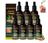 7 Days Nail Care Serum, Growth With Ginger & Natural Oils, Ginger Infused Nail Growth Serum & Cuticle Care Oil, Hardener Extra Strong 7-Day Care, Plant-Based Element For Healthier Nails (7 PCS)