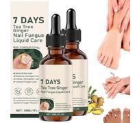 7 Days Nail Fungus Treatment, 2025 New Nail Fungus Treatment For Toenail, Tea Tree Ginger Nail Fungus Treatment, Fungal Nail Treatment, Toenail Fungus Treatment, 30ml (30ml*2)