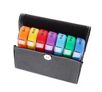 7 Days Pill Box, 28 Compartments Leather Pill Case Bag, Portable Medicine Tablet Organiser, Pocket Purse Medicine Tablet Container, for Home and Travel