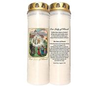7 Days Pillar Candle Our Lady of Knock Grave Cemetery Light Windcap