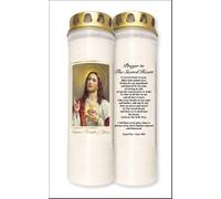 7 Days Pillar Candle Sacred Heart of Jesus Grave Cemetery Light Windcap