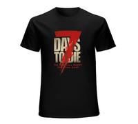 7 Days to Die T-Shirt Cotton Men Summer Fashion Black Tee 3XL