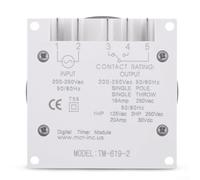 7 Days Weekly Programmable Digital Timer Switch for Lights, 16 Programs per Week, LCD Display, 1NO+1NC Relay, 16A 3500W Capacity, -20°C to +50°C Operating(220V)