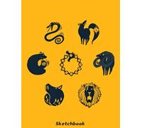 7 Deadly Sins Logo Sketchbook: Large 8.5x11 Inches, 110 Blank Pages For Drawing & Sketching