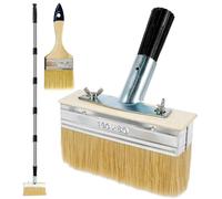 7” Decking Paint Brush 60” Long Handle Deck Stain Applicator 3” Paint Brush Included for Oil Staining, Deck Coatings, Fence, Wall, Furniture, Woodstains