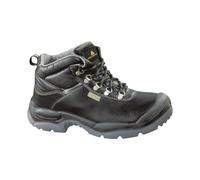 (7) Delta Plus SAULT Split Leather Safety Work Boots Black (Sizes 7-12)