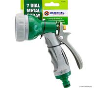 7 Dial Garden Hose Pipe Spray Gun - Soft Grip Handle, Multi Pattern Water Sprayer | Comfortable Handle Grip | No Leaks | Locking Clip | Seven Patterns