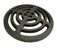 7" Diameter 178mm 9mm 3/8" Thick Round Circular Cast Iron Gully Grid/Grate Heavy Duty Drain Cover Black Satin Finish