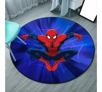 (#7, Diameter 60cm) Marvel The Avengers Spiderman Round Rug Bedroom Carpet Doormat Non-slip Mat