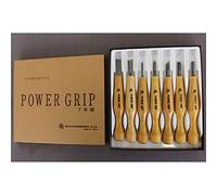 コモライフ 7 Different Types of Chisels, Brown Wood Handle, High Carbon Steel Blade, Straight, Bevel, Chisel