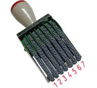 7 Digits Changeable Number & Symbol Rubber Stamp, Multicolor Multi-Function Roller Stamp for Date, Business & Office Use