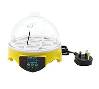 7 Egg Mini Poultry Incubator, Digital Temperature Control Egg Hatcher with UK Plug for Hatching Chicken, Duck, Quail & Bird Eggs