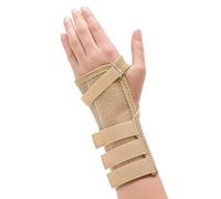 7" Elastic Wrist Brace/Support with removable malleable palmar bar & grip tabs for easy donning/doffing - Supplied to UK Hospitals(Small Left)
