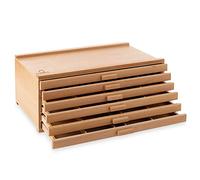 7 Elements 6 Drawer Wooden Artist Storage Supply Box for Pastels, Pencils, Pens, Markers, Brushes and Tools