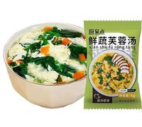 7 Flavors Freeze dried Instant Vegetable Soup,Healthy Breakfast,Side Dishes,Sour and Spicy Tomato Fresh Mushroom Soup,Convenient Meal Replacement Food (Vegetable flavor,30bags)