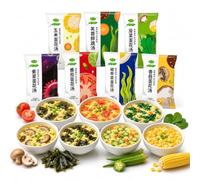 7 Flavors Instant Soup Mix, 35 Packets Freeze-Dried Vegetable Egg Drop, Quick 30s Prep For Breakfast, Snack & Travel