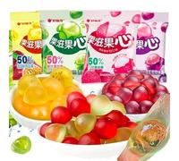 7 flavors Peeling fruit juice fudge，white peach strawberry grape Litchi sugar soft candy Toffee,50% Juice Content gummy candy, sweets Chewy gumdrop, desserts (Passion Fruit Flavor,300g（15bag))