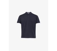 7 For All Mankind Mens 7 For All Mankind Double-Layer Collared Cotton Polo Top Midnight M