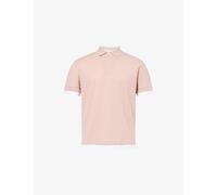 7 For All Mankind Mens 7 For All Mankind Double-Layer Collared Cotton Polo Top Rose L