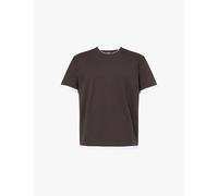 7 For All Mankind Mens 7 For All Mankind Double-Layer Crew-Neck Cotton T-Shirt Espresso XL