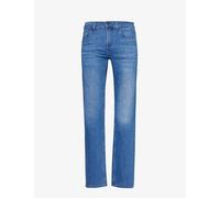 7 For All Mankind Mens 7 For All Mankind Slimmy Luxe Straight-Leg Mid-Rise Stretch Denim-Blend Jeans Mid Blue 31