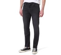 7 For All Mankind Men's Slimmy Luxe Performance Plus Washed Black Jeans, 33 W