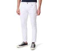 7 For All Mankind Men's Slimmy Tapered White Jeans, 32 W