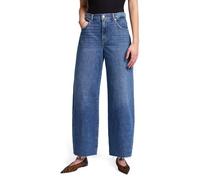 7 for All Mankind Women's Bonnie Curvilinear Barrel Leg Raw Cut Jeans