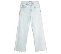 7 For All Mankind Women's Cropped Alexa Maui with Raw Cut Jeans, Light Blue, 30 W