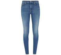 7 For All Mankind Women's Hw Skinny Slim Illusion Luxe Lovestory Jeans, Mid Blue, 30 W