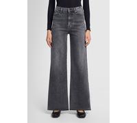 7 For All Mankind Womens Ladies Jeans Ultra High Rise Jo Wide Fit - Black - Size 28 (Waist)