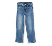 7 For All Mankind Women's The Straight Crop Slim Illusion with Let Down Hem Jeans, Light Blue, W25