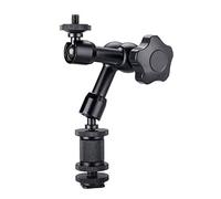7" Friction Articulating Magic Arm, Adjustable Hot Shoe Mount, 1/4" Tripod Screw Adapter for DSLR Camera Rig, LCD Monitor, LED Light, Flash Light, Microphone, DJI Osmo