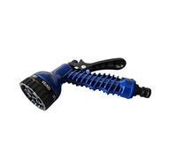 7 Function Garden Spray Gun with 3/4" BSP & Quick Connect | Fits Expanding Hoses & Standard Hosepipes | Multi Spray Settings | Universal Hose Nozzle | Red Blue or Green (Blue)