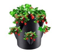7 Gallon Planter With 6 Side Grow Pockets - Strawberry Planting Bag, Planter Bags For Growing Potatoes, Breathable Growing Bag For Strawberries Grow, Non-Woven Fabric Portable Planting Bag 35×45CM
