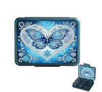 7 Grids Storage Compartment Organizer Container, DIY Diamond Art Painting Bead Organizer Containers Storage, for Crafts Jewelry Fishing Tackle-Butterfly