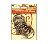 7 Gypsies 1.5-inch Medium Custom Binding Rings, Pack of 10, Antique Silver