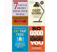 7 Habits of Highly Effective People, Deep Work, Eat That Frog, So Good They Cant Ignore You 4 Books Collection Set