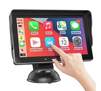 7" HD Double Din Car Stereo,Portable Wireless Touch Screen Apple CarPlay and Android Auto Automatic Multimedia Player,Car Stereo with Mirror Link/USB/AUX/Siri/5.1Bluetooth/Navigation Screen