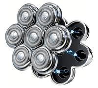7 Head Floating Shaver Replacement Heads for Bald Men, Magnetic 7D Head Shavers for Men