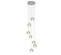 7-Heads Crystal Pendant Light for Living Room and Staircases - G4, 21W (Warm White)