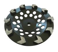 7" High Performance Diamond Grinding Wheels for Concrete, Paint, Epoxy, Mastic, Coating Removal, 30/40 Grit, 10 Arrow Segments, 5/8"-11 Arbor