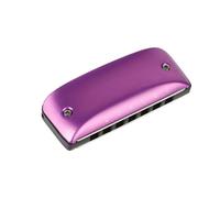 7-hole Blues Harmonica Blues Harp Woodwind Instrument Red/Green/Purple/Blue/Pink/Yellow Available(Purple C)